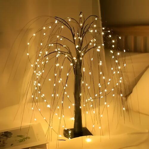 LED Willow Tree Light with Multicolored Lights - USB-Powered Home Decor for Birthdays, Weddings, and Parties, Perfect for Living Room or Girls' Room, Creates a Warm and Inviting Atmosphere