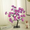 24pcs LED Rose Tree Light - Romantic Fairy Tale Decor with Glowing Blue Roses, USB Powered, Ideal for Valentine'S Day, Christmas, Weddings, Bedroom Ambiance, Party Decor, Romantic Gift, Wedding Decoration | Glowing Rose Design | Durable Plastic, Rose Deco